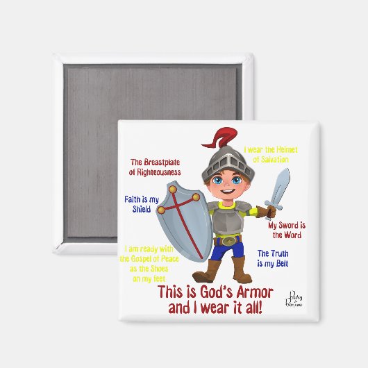 Benjamin be Brave - Rüstung Gottes2 Magnet (Vorderseite/Rückseite)