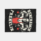 Benjamin Benchamin Franklin Bench Press Bodybuildi Fleecedecke (Vorderseite (Horizontal))