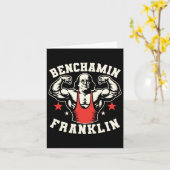 Benjamin Benchamin Franklin Bench Press Bodybuildi Karte (Gelbe Blume)