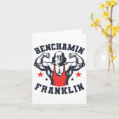 Benjamin Benchamin Franklin Bench Press Bodybuildi Karte (Gelbe Blume)