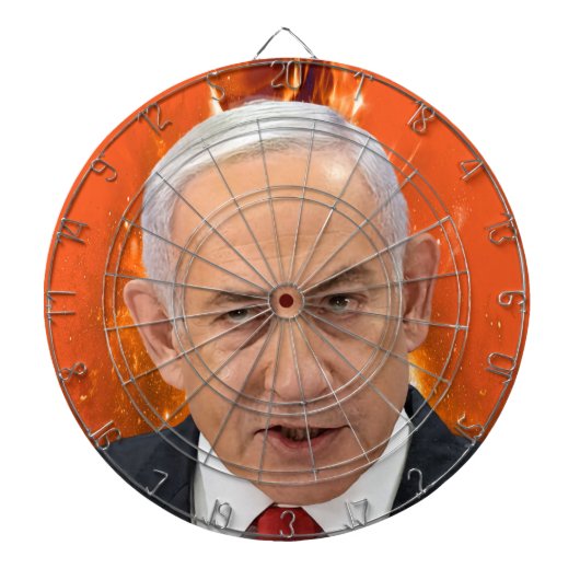 Benjamin "Bibi" Netanjahu Premier von Israel Dartscheibe (vorne)