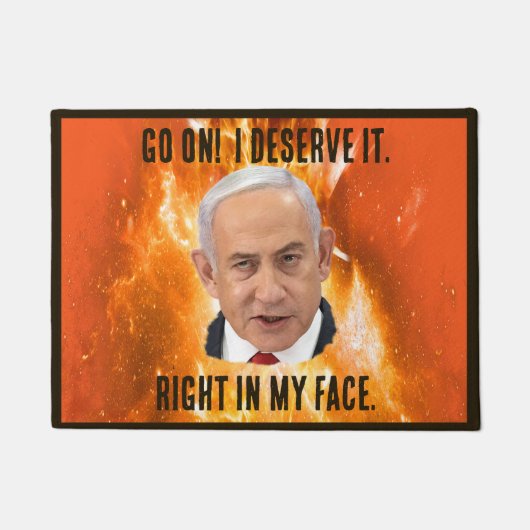 Benjamin "Bibi" Netanjahu Premier von Israel Fußmatte (Vorderseite)