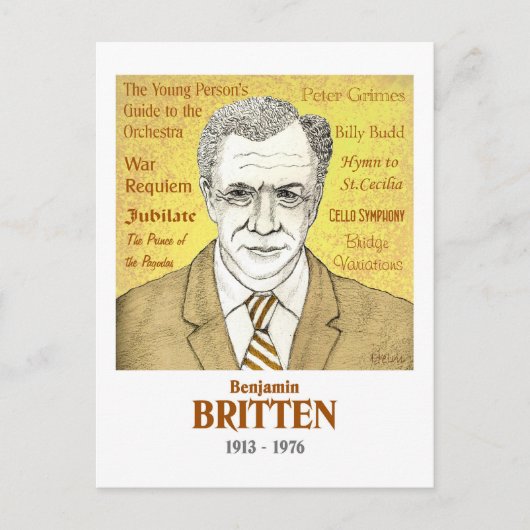 Benjamin Britten Postcard Postkarte (Vorderseite)
