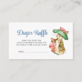 Benjamin Bunny Baby Duwer Diaper Raffle Begleitkarte (Vorderseite)