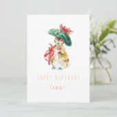 Benjamin Bunny Geburtstagskarte Einladung (Stehend Vorderseite)