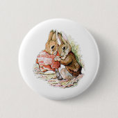 Benjamin Bunny stolperte über Peter Rabbit Button (Vorderseite)