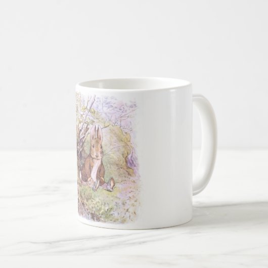 Benjamin Bunny (von Beatrix Potter) Kaffeetasse (VorderseiteRechts)