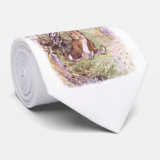 Benjamin Bunny (von Beatrix Potter) Krawatte (Gerollt)