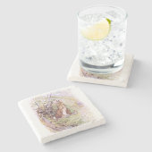 Benjamin Bunny (von Beatrix Potter) Steinuntersetzer (Seitenansicht)