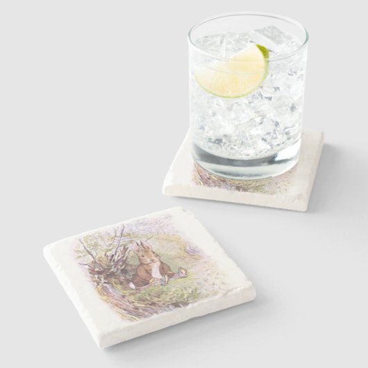 Benjamin Bunny (von Beatrix Potter) Steinuntersetzer (Seitenansicht)