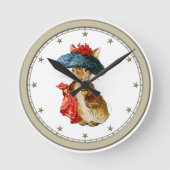Benjamin Bunny Wall Clock Runde Wanduhr (Vorderseite)