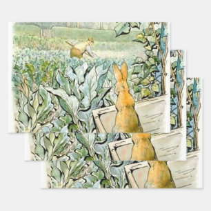 "Benjamin Bunny Watches Bauer Brown" von Beatrix P Geschenkpapier Set