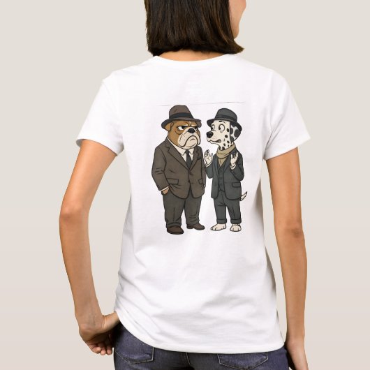 Benjamin Button Detektiv-Duo Grafik T-Shirt (Rückseite)