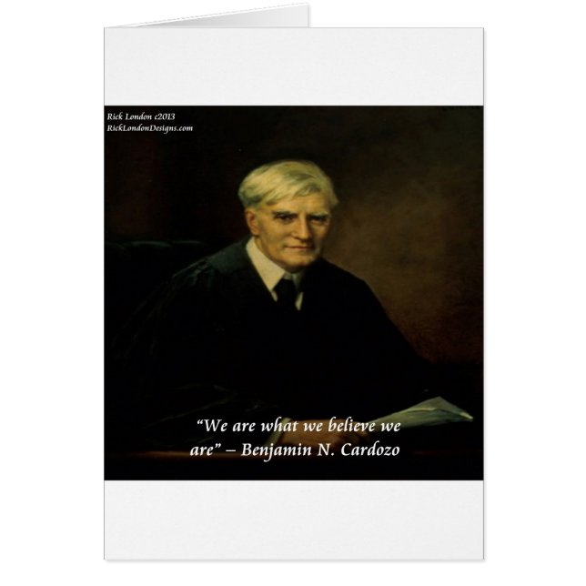 Benjamin Cardozo Zitat "Wer wir sind" (Vorne)