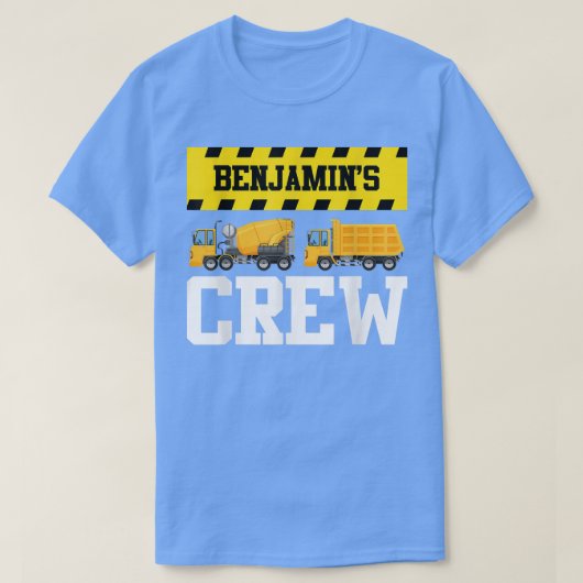 Benjamin Construction Crew Custom Dumptruck Dump T T-Shirt (Design vorne)