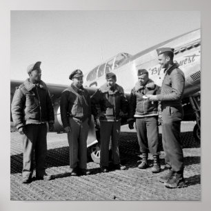 Benjamin Davis und andere Tuskegee Airmen Poster