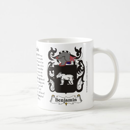 Benjamin, der Ursprung, die Bedeutung und das Kaffeetasse (Rechts)