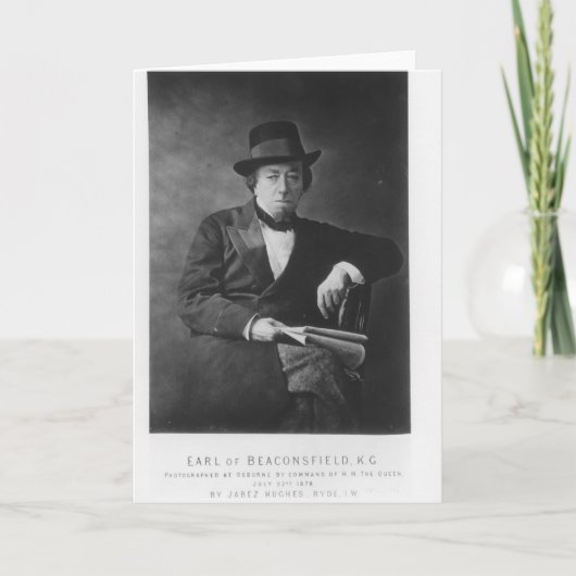 Benjamin Disraeli, 1. Graf von Beaconsfield Karte (Vorderseite)