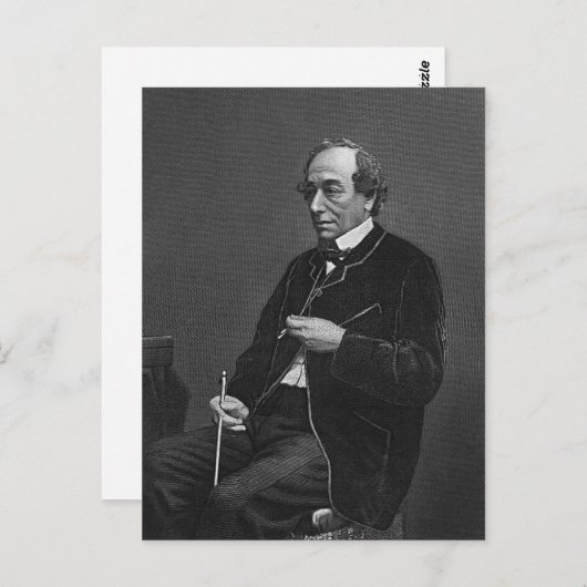 Benjamin Disraeli Postkarte (Vorne/Hinten)