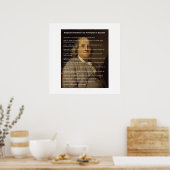 Benjamin Franklin 13 Principles of Success Poster (Küche)