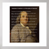 Benjamin Franklin 13 Principles of Success Poster (Vorne)