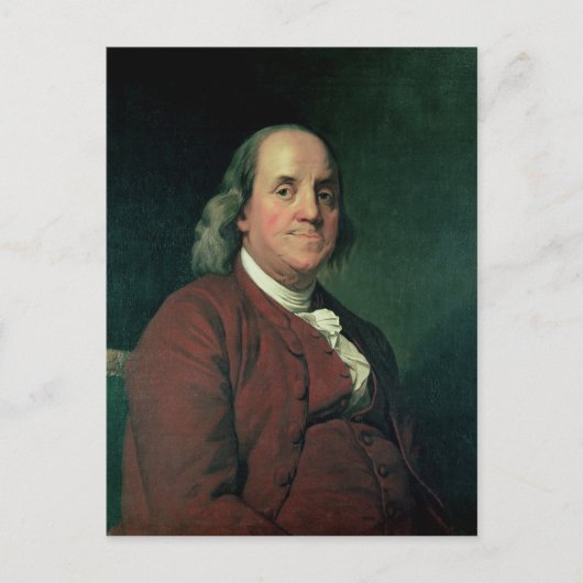 Benjamin Franklin, 1782 Postkarte (Vorderseite)