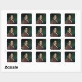 Benjamin Franklin, 1782 Quadratischer Aufkleber (Blatt)
