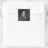 Benjamin Franklin, 1782 Quadratischer Aufkleber (Tasche)