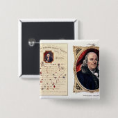 Benjamin Franklin 1847 Button (Vorne & Hinten)