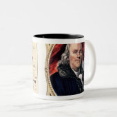 Benjamin Franklin 1847 Zweifarbige Tasse (VorderseiteRechts)