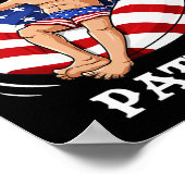 Benjamin Franklin 4. Juli USA Patriot Fun Poster (Ecke)