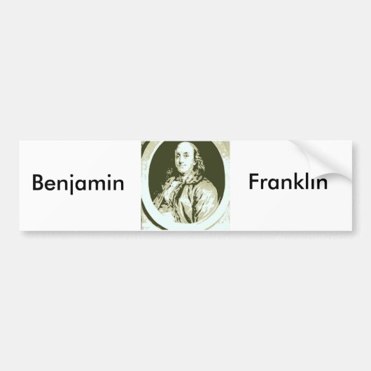 Benjamin Franklin Autoaufkleber (Vorne)