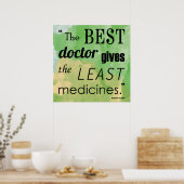 Benjamin Franklin Best Doctor Quote Series Poster (Küche)