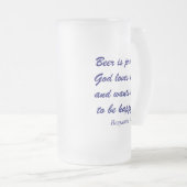 Benjamin Franklin-Bier-Zitat Mattglas Bierglas (VorderseiteRechts)