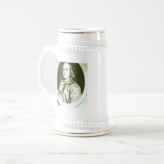 Benjamin Franklin Bierglas (Vorderseite Links)