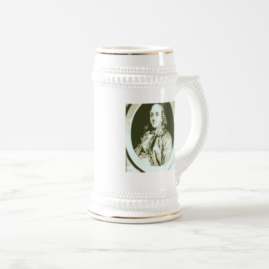 Benjamin Franklin Bierglas (VorderseiteRechts)