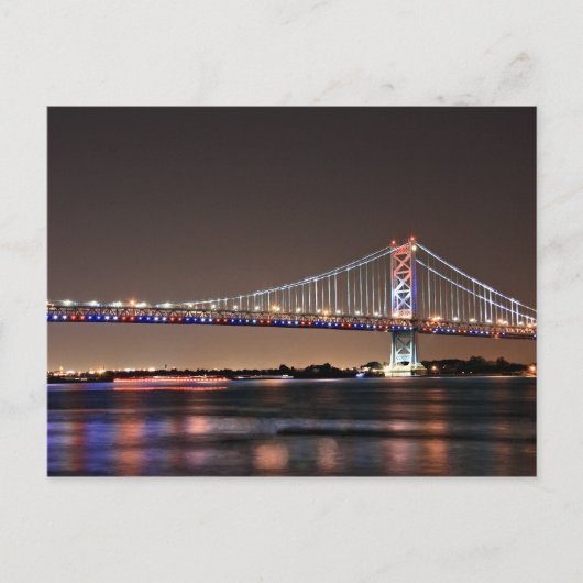 Benjamin Franklin Bridge Postcard Postkarte (Vorderseite)