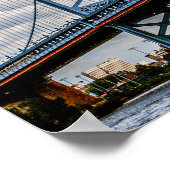 Benjamin-Franklin-Brücke, Philadelphia, PA Poster (Ecke)