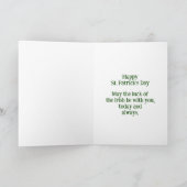 Benjamin Franklin Clover St. Patricks Tag Karte (Innenseite)