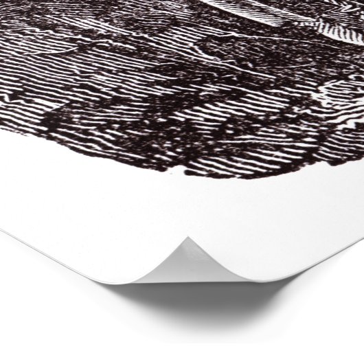 Benjamin Franklin Conducts his Kite Experiment Poster (Ecke)