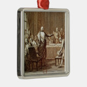 Benjamin Franklin, der seine Opposition darstellt Ornament Aus Metall (Rechts)