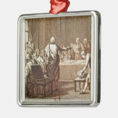 Benjamin Franklin, der seine Opposition darstellt Ornament Aus Metall (Links)