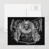 Benjamin Franklin, ein Held Postkarte (Vorne/Hinten)