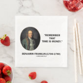 Benjamin Franklin erinnert sich an die Zeit ist Ge Serviette (Beispiel)