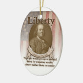 Benjamin Franklin - Freiheit Keramik Ornament (Links)