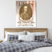 Benjamin Franklin - Freiheit Leinwanddruck (Insitu (Schlafzimmer))