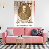 Benjamin Franklin - Freiheit Leinwanddruck (Insitu (Wohnzimmer))
