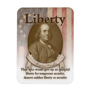 Benjamin Franklin - Freiheit Magnet