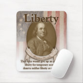 Benjamin Franklin - Freiheit Mousepad (Mit Mouse)