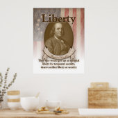 Benjamin Franklin - Freiheit Poster (Küche)